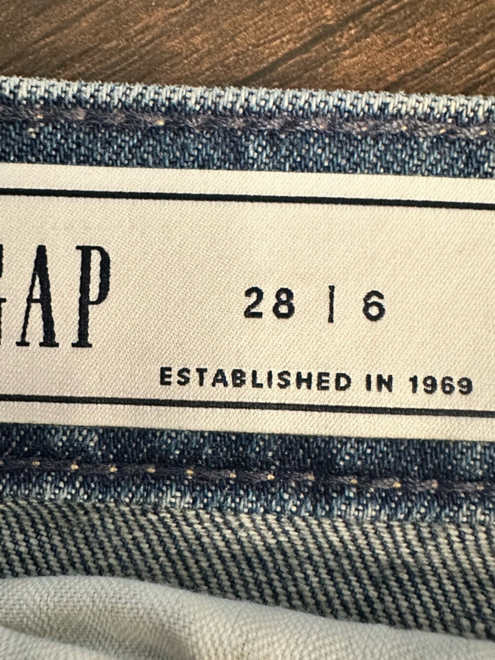 GAP Blue Denim Maxi Skirt with Front Slit - Picture 8 of 9